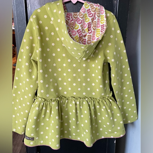 Matilda Jane Clothing Girls Size 8 NWT Willow Dot Peplum Hoodie Jacket - Picture 4 of 4